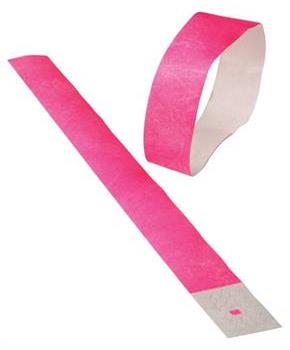 Adhesive Event Bands/Neon Pink 100-P (Include 100 Units)