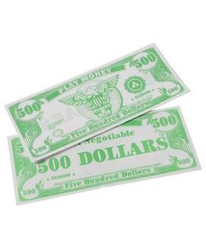 Play Money/500.00 (Include 1000 Units)
