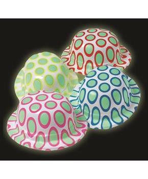 Glow In Dark Dot Derbies (Include 12 Units)