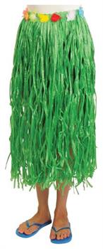 Adult Hula Skirt W/Flowers/Green (Include 1 Units)