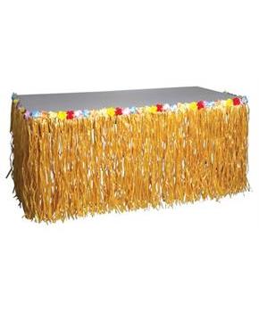 Table Skirt W/Flowers/Natural (Include 1 Units)