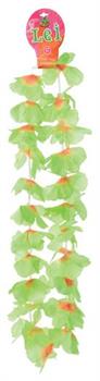 Two Tone Large Petal Leis/Green (Include 12 Units)