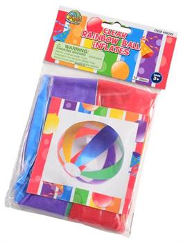 Rainbow Ball Inflates/16 In/12 In Di (Include 12 Units)