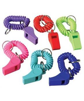 Bracelet Whistle Keychains (Include 12 Units)