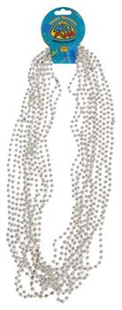 Metallic Bead Necklaces/Silver (Include 12 Units)