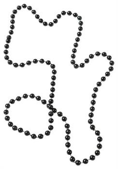 Metallic Bead Necklaces/Black (Include 12 Units)