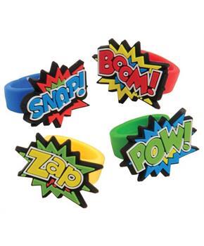 Superhero Rubber Rings (Include 12 Units)