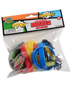 Superhero Rubber Bracelets (Include 12 Units)