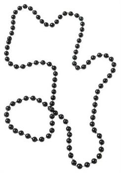 Met Black Beads/12/4-Pk Hang Tag (Include 12 Units)