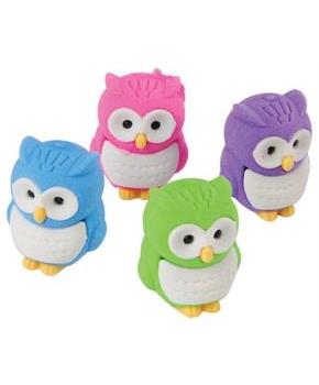 Owl Erasers (Include 12 Units)