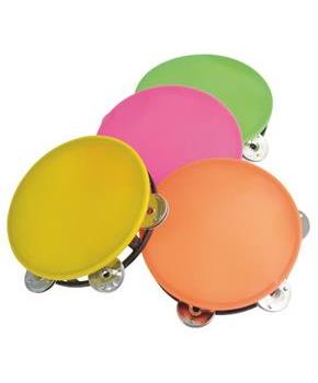 Neon Tambourine/5 1/2 Inch (Include 1 Units)