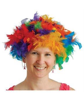 Rainbow Feather Wig (Include 1 Units)