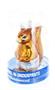 Squirrel In Underpants Glass Holiday Ornament