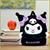 Sanrio Kuromi 16 Inch Embroidered Plush Backpack