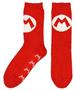 Super Mario Bros. Red Mario Logo Cozy Adult Crew Socks