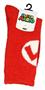 Super Mario Bros. Red Mario Logo Cozy Adult Crew Socks