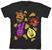 Five Nights at Freddy's "Faces and Pizza" Boy's Black T-Shirt