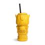 Geeki Tikis Transformers Bumblebee Plastic Tumbler with Straw | Holds 25 Ounces