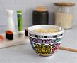 Bowl Bop Noodle Collage Japanese Dinner Set | 16-Ounce Ramen Bowl, Chopsticks