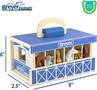 Breyer Farms Wooden Carry Stable Playset w/ 6 Horses