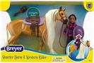 Breyer Freedom Series 1:12 Scale Model Horse Set | Charm & Western Rider Gabi