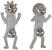 Rick and Morty Enamel Pin and Sock Bundle