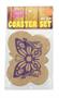 Kitsch on the Rocks Retro Cork Coaster Set - Super Fly - Set of 4