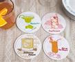 Retro Cork Coaster Set - Drinks - Set of 4