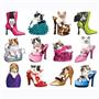 Pretty Kitties | 12 Mini Shaped Jigsaw Puzzles | 500 Color Coded Pieces