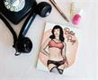 Bettie Page Sticky Note Book: Orange