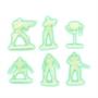 Gears of War Nanoforce Army Builder Figure Collection - 6 Pack - Glow In The Dark