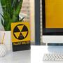 Vintage Fallout Shelter Metal Sign Replica, Nuclear Warning Sign, 6in X 9in