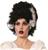 Bride of Frankenstein Adult Costume Wig | Black and White