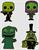 Nightmare Before Christmas Black Light Neon Pin Set of 4