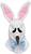 Scream Ghost Face Easter Bunny Adult Costume Mask