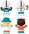 Miami Dolphins 4-Piece NFL Little People Collector Set