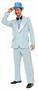 Instant Zip Up Blue Tuxedo Adult Costume