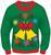 Green Musical Light-Up Jingle Bells Adult Ugly Christmas Sweater