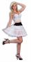 Black W/White Mini Crinoline Tutu 16" Petticoat Costume Adult Stnd