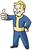 Fallout Vault Boy Thumbs Up 12 x 11 Inch Metal Sign