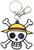 One Piece Straw Hat Pirates Skull PVC Keychain