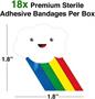Rainbow Bandages | Set of 18 Individually Wrapped Self Adhesive Bandages