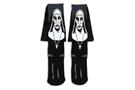 The Nun Athletic Crew Socks with 3D Print - Breathable Black Tube Socks - 1 Pair