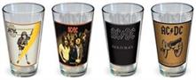 AC/DC Classic Covers 16oz Pint Glass Set of 4