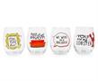 Friends Iconic Quotes 21-Ounce Stemless Wine Glasses | Set of 4