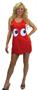 Pac-Man "Blinky" Red Deluxe Costume Tank Dress Adult/Teen Standard