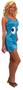 Pac-Man "Inky" Blue Deluxe Costume Tank Dress Adult/Teen Standard