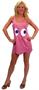 Pac-Man "Pinky" Pink Deluxe Costume Tank Dress Adult/Teen Standard