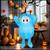 Fall Guys Blue Inflatable Child Costume | One Size Fits Up To 14