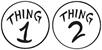 Dr. Seuss Thing 1/2 Hat & Tie Child Costume Kit